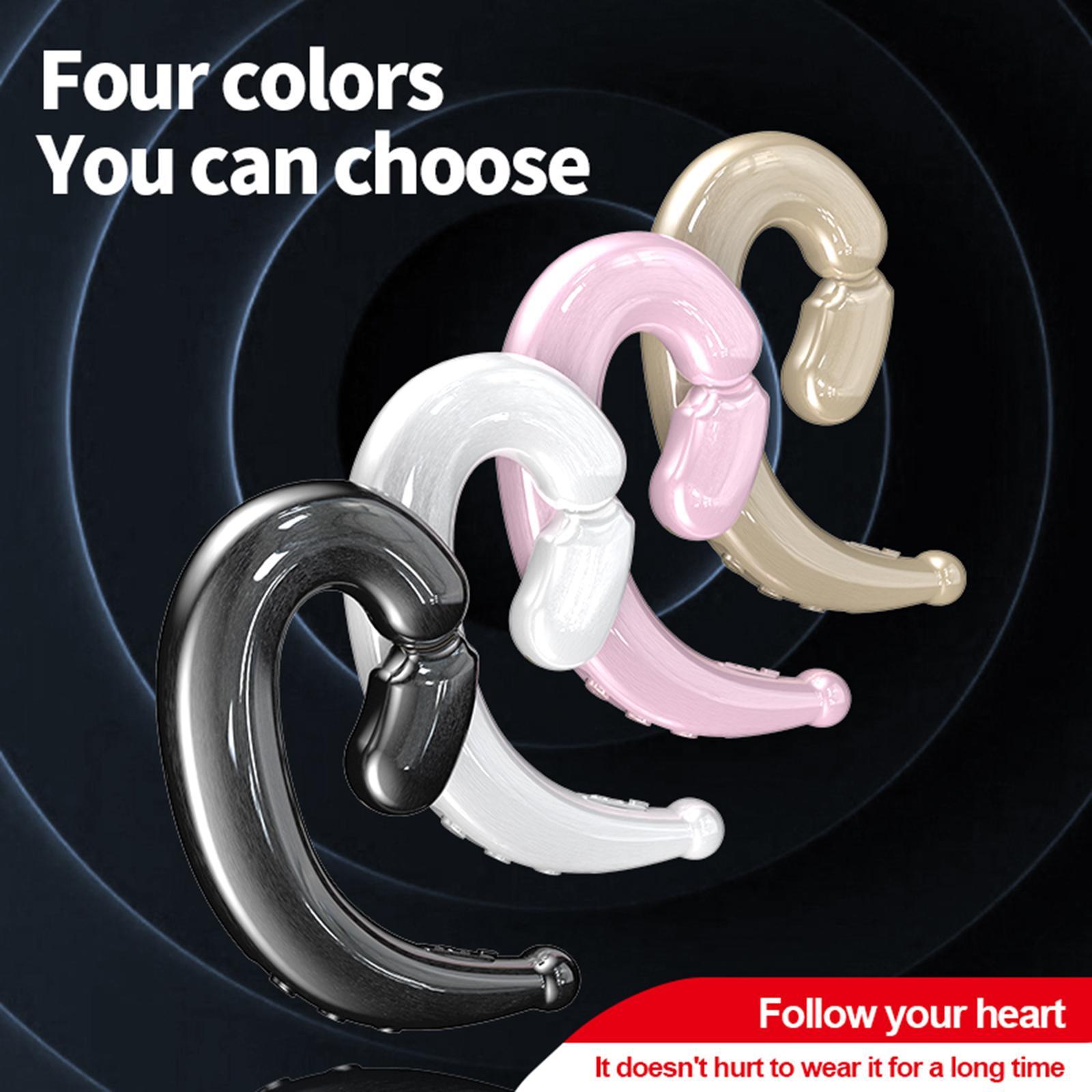 Bluetooth 5.2 Headset Ear Hook Noise Canceling Mic Stereo for Sports Running