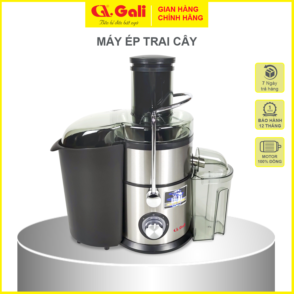 Máy ép trái cây Gali GL-7022 công suất lớn 800w, ép nguyên trái, hàng chính hãng 100%, bảo hành 24 tháng chính hãng Gali