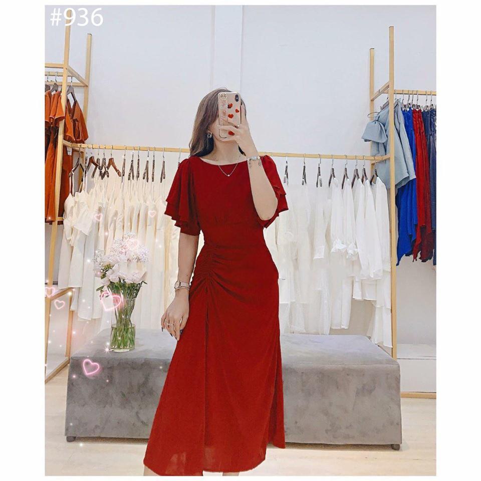 Đầm nhún bèo nhiều màu chất đẹp