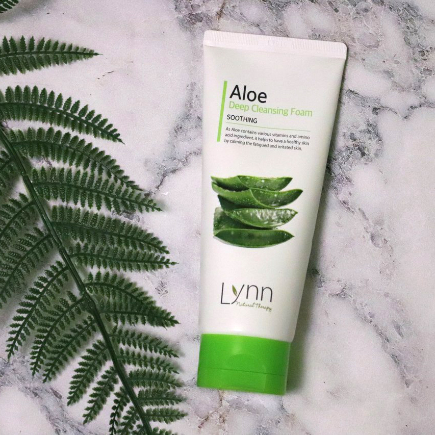 Sữa rửa mặt lô hội Lynn Aloe Deep Cleansing Foam Hàn Quốc 120g