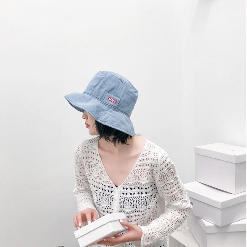 Nón Bucket Nữ / Nón Rộng Vành Nữ / Nón Chống Nắng / Mũ Trùm Đầu Chống Nắng / Nón Tai Bèo Denim Vành Rộng Chống Tia UV Thời Trang Mùa Hè Phong Cách Hàn Quốc Cho Nữ