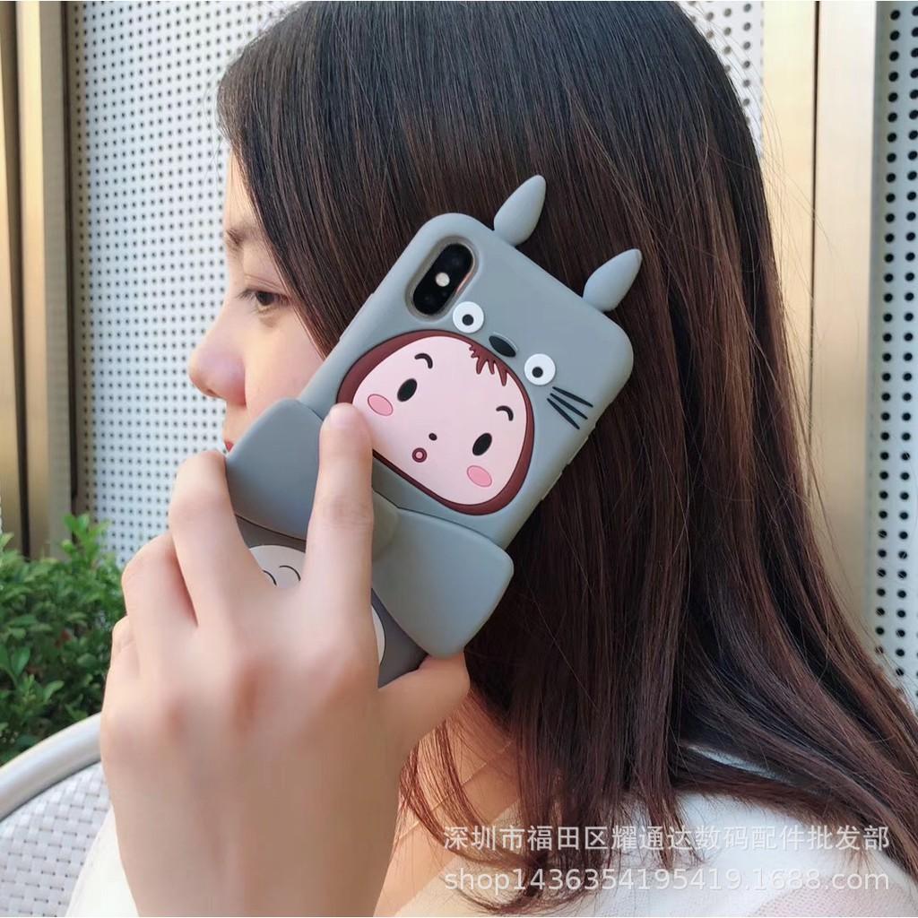 Ốp lưng gấu nơ kèm giá đỡ Cho Dòng iphone X / XS MAX / 8 PLUS / 7 PLUS