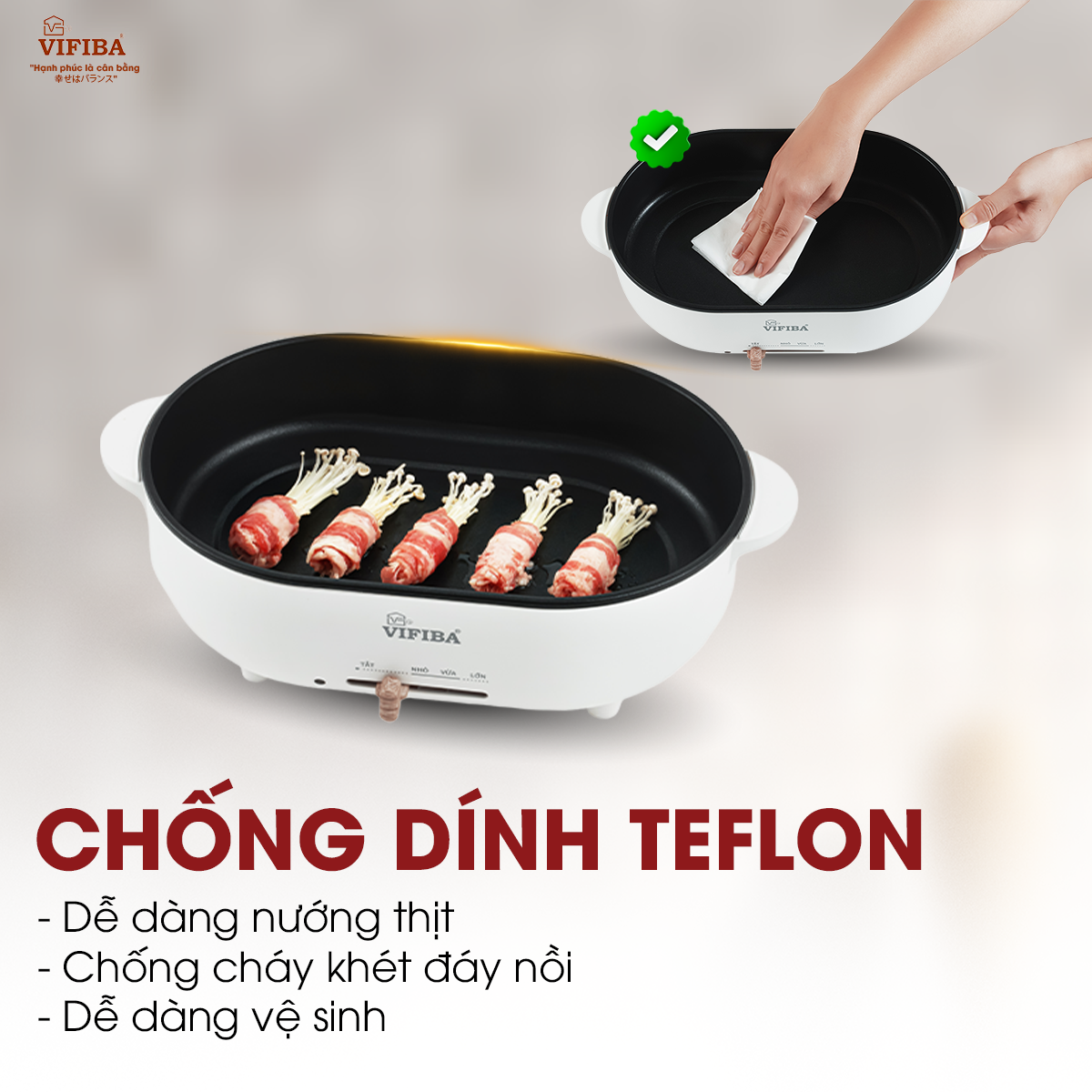 Nồi Lẩu Điện Hấp 2 Tầng Hàng Chính Hãng VIFIBA, Dung Tích Nấu 15L, Công Suất 1000W - Nấu Siêu Nhanh, Điều Chỉnh Nhiệt Độ