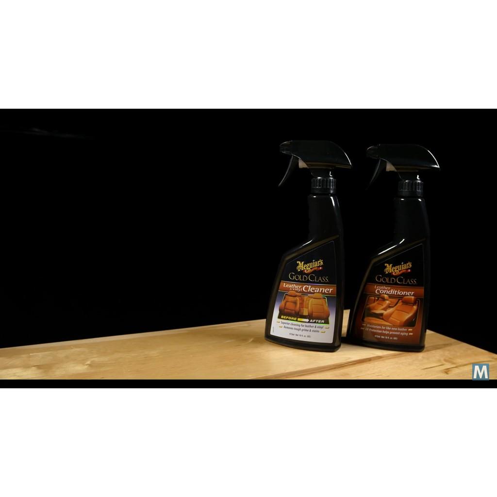 Meguiar's Sản phẩm làm sạch da và vinyl dòng Gold Class - Leather & Vinyl Cleaner - G18516, 473ml