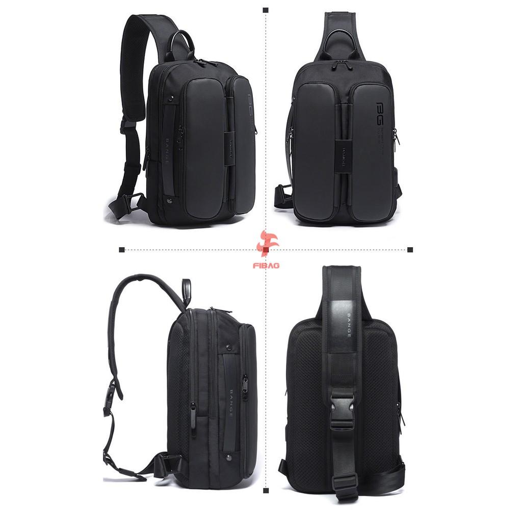 Túi Đeo Chéo Nam + USB BANGE FI18 (CHEST BAG) Cao Cấp - Chống Thấm Nước - Chính Hãng