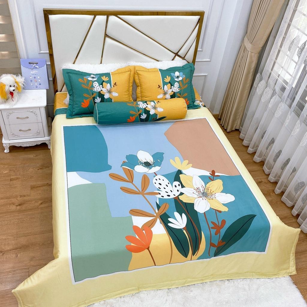 Bộ ga gối cottong living trần bông 5 món