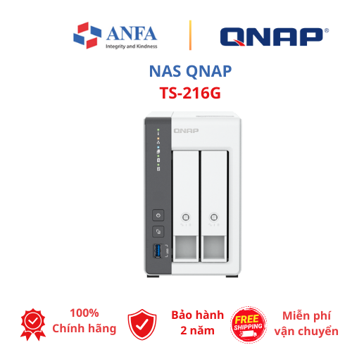 Thiết Bị Lưu Trữ Nas QNAP, Model: TS-216G-Hàng chính hãng
