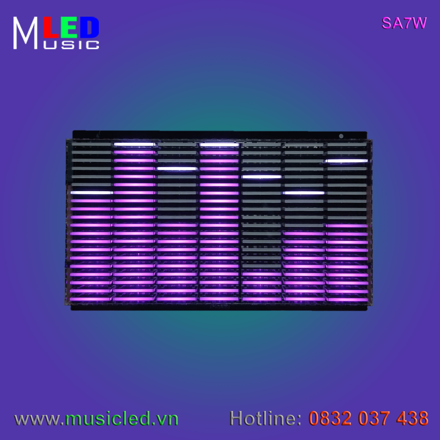 Dàn đèn Music LED nháy theo tần số nhạc 7 cột treo tường