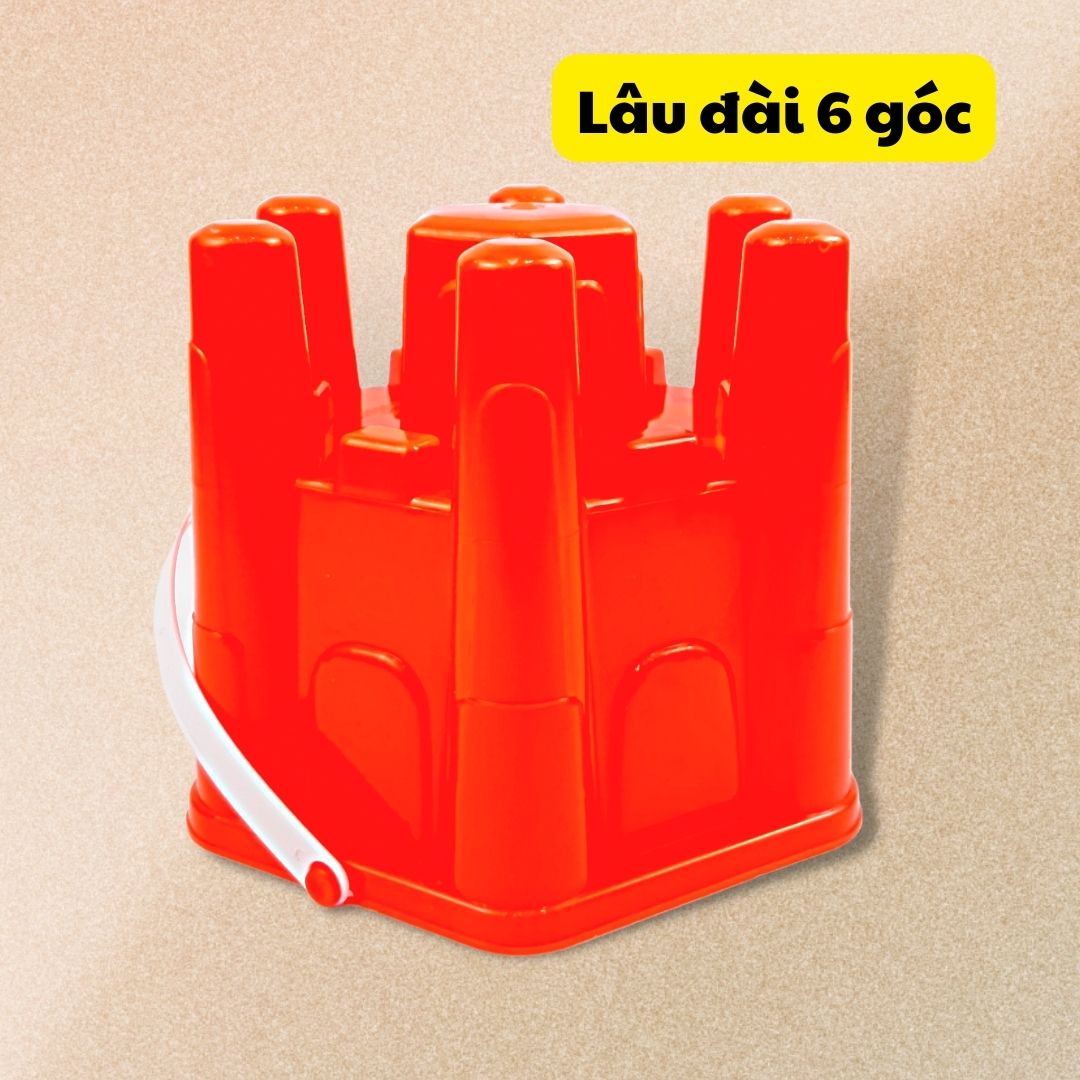 Đồ chơi xúc cát xô đi biển lâu đài cát có cây thụt nước HT7662