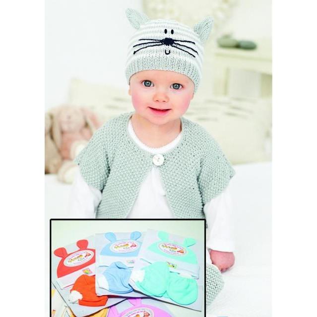 Set 5 bộ nón và vớ đủ màu tai thỏ 100% cotton(5 vớ tay, 5 vớ chân, 5 nón) giao màu ngẫu nhiên