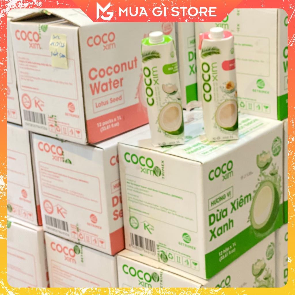 Nước dừa Cocoxim vị Xiêm Xanh dung tích 1000ml/Hộp, Nước dừa tươi, Cocoxim xuất khẩu