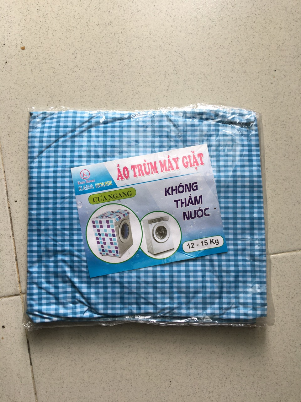 Áo trùm máy giặt cửa ngang cho máy từ 6 - 15 kg ,vải dù siêu bền tiện lợi , chống thấm nước , bảo vệ máy giặt dưới mọi thời tiết