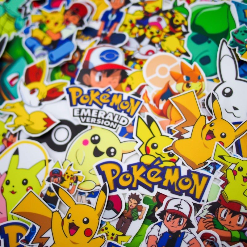 Sticker Pokemon set 30 ảnh có ép lụa