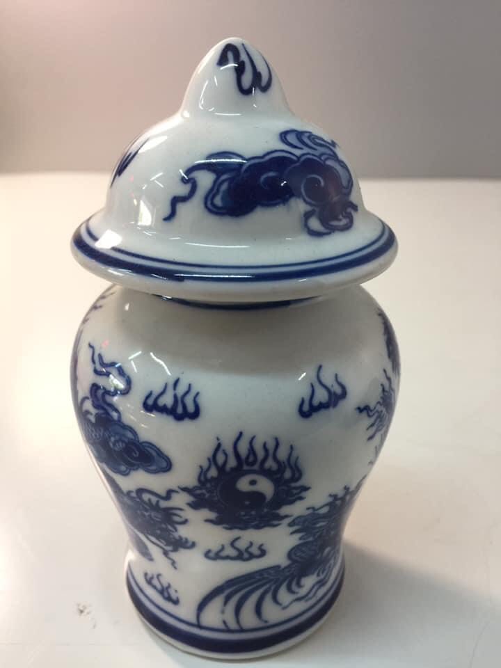Hũ thờ cúng bằng sứ hình rồng BH1098
