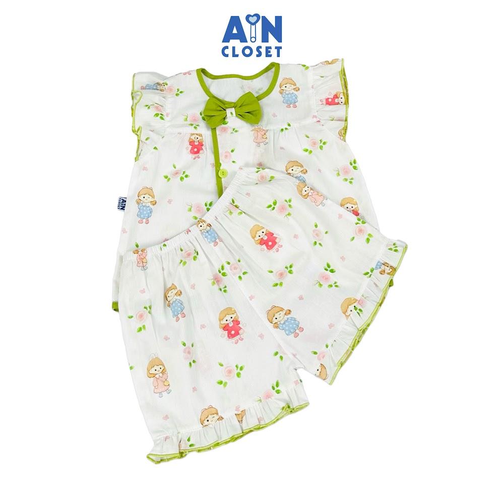 Bộ quần áo Ngắn bé gái họa tiết Baby Girl cotton - AICDBGZ0S7QE - AIN Closet