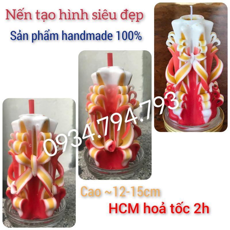 Cặp Nến tạo hình handmade phk shop đèn cầy chưng Tết chưng bàn Thờ siêu đẹp