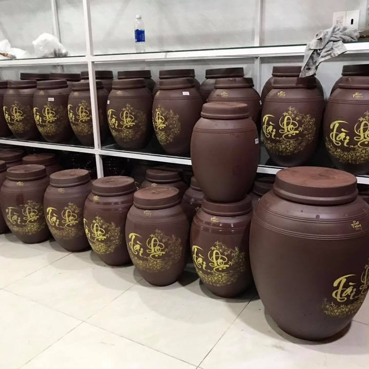 Hũ đựng rượu tài lộc Bát Tràng 20L