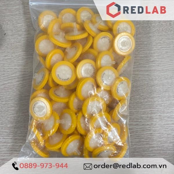 Đầu lọc Syringe Nylon đường kính 33mm, lỗ lọc 0.45um không tiệt trùng Finetech Nylon033N045I