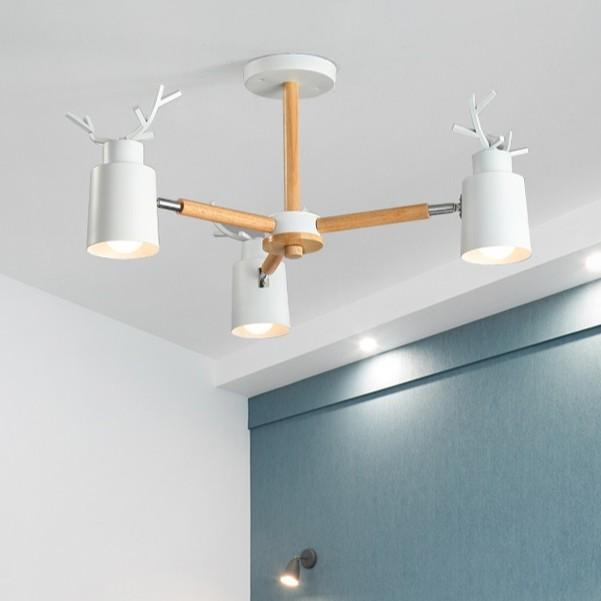 Đèn chùm NOTERSE sừng hươu 3 tay kiểu dáng độc đáo, hiện đại - kèm bóng LED chuyên dụng