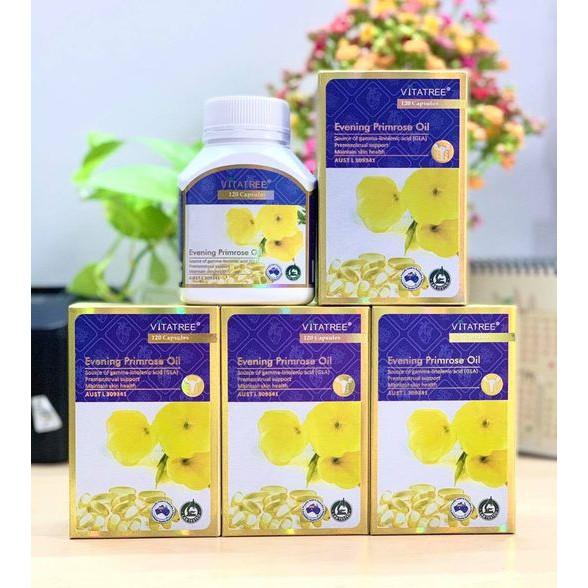 Tinh Dầu Hoa Anh Thảo VITATREE EVENING PRIMROSE OIL 120 Viên - HÀNG ÚC CHÍNH HÃNG