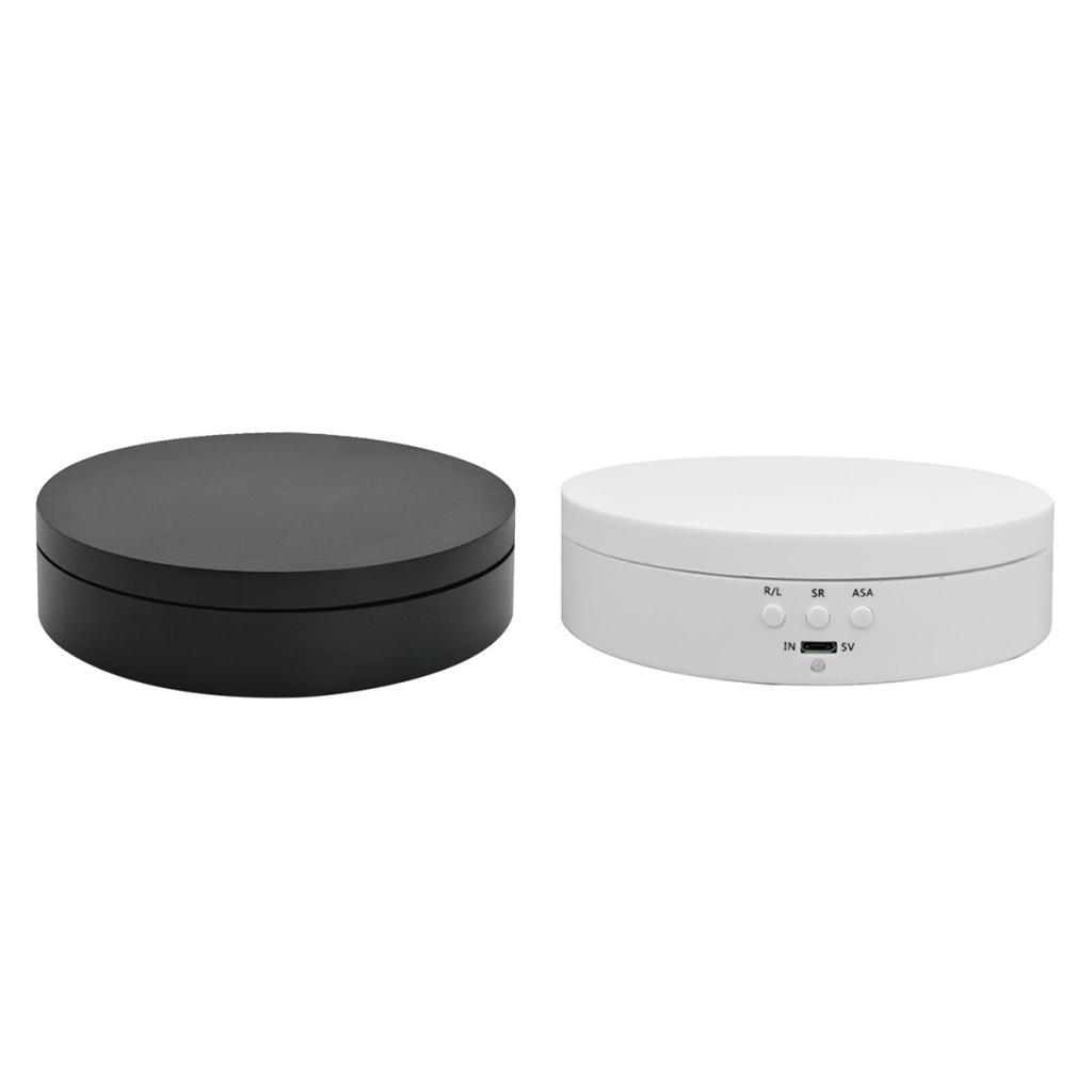 360° Rotating Display Stand Base Rotary Turntable Mirrored Top - Rotating Degree and 3 Speed Adjustable - 3kg Load Bearing