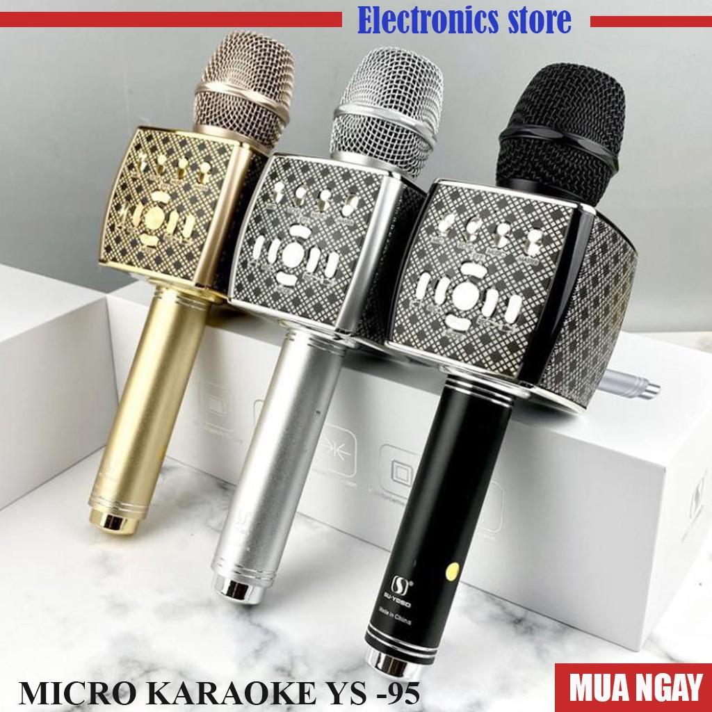 Micro Karaoke bluetooth YS 95 kết bluetooth Không Dây, Tích Hợp Loa Bass  Dùng Hát Tại Nhà Hoặc Livetream, BH: 6 THÁNG