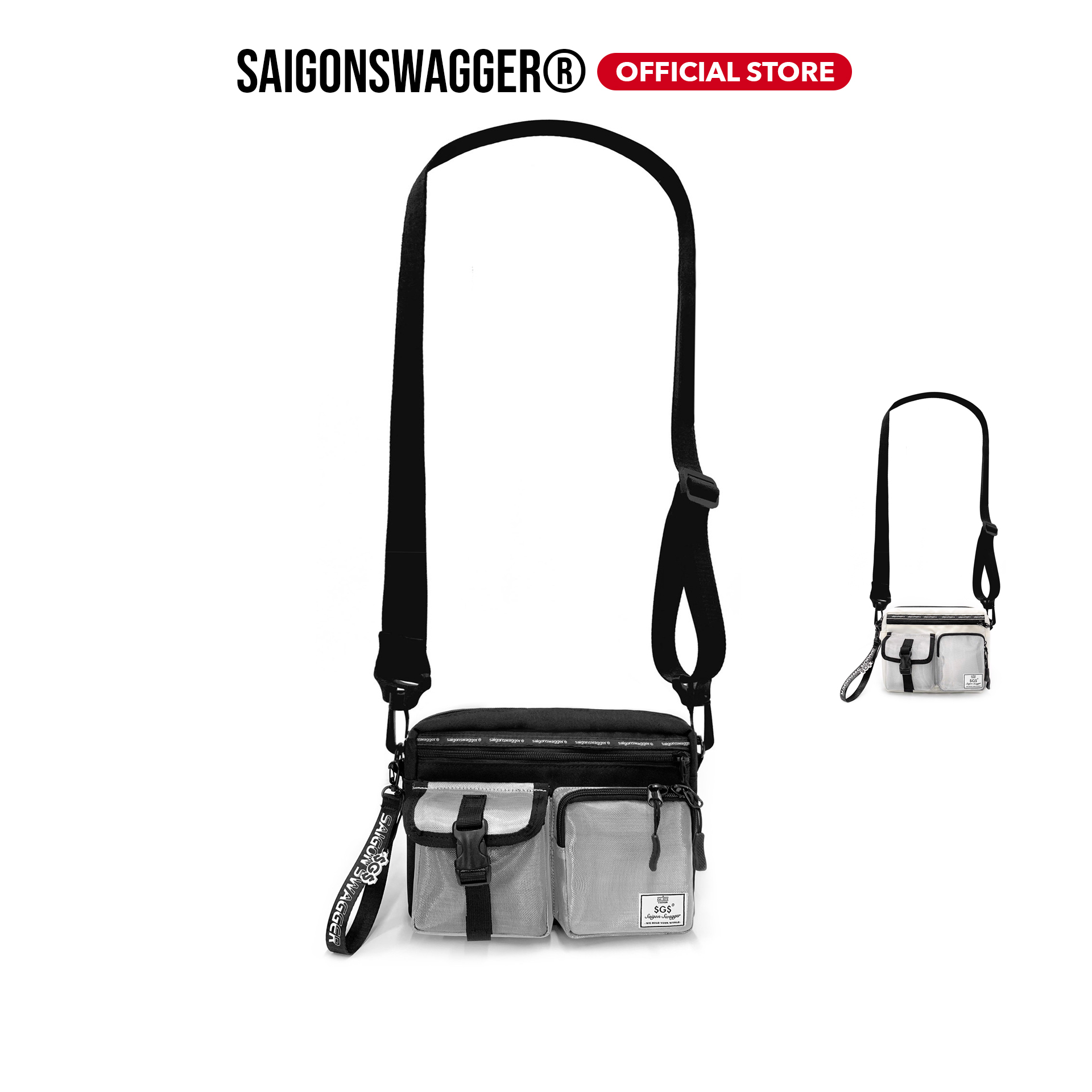 Túi Đeo Chéo Nam, Nữ Phối Lưới Vi Tính SAIGON SWAGGER SGS Meshy Cross Body Bag