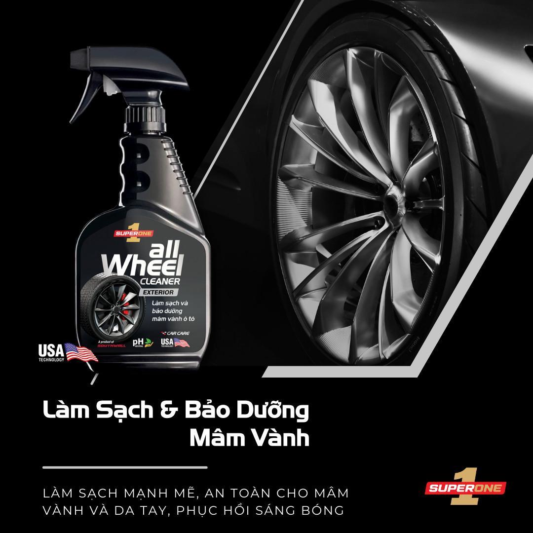 Dung Dịch Làm Sạch Bảo Dưỡng Mâm Vành Ô Tô Super One All Wheel Cleaner - Exterior