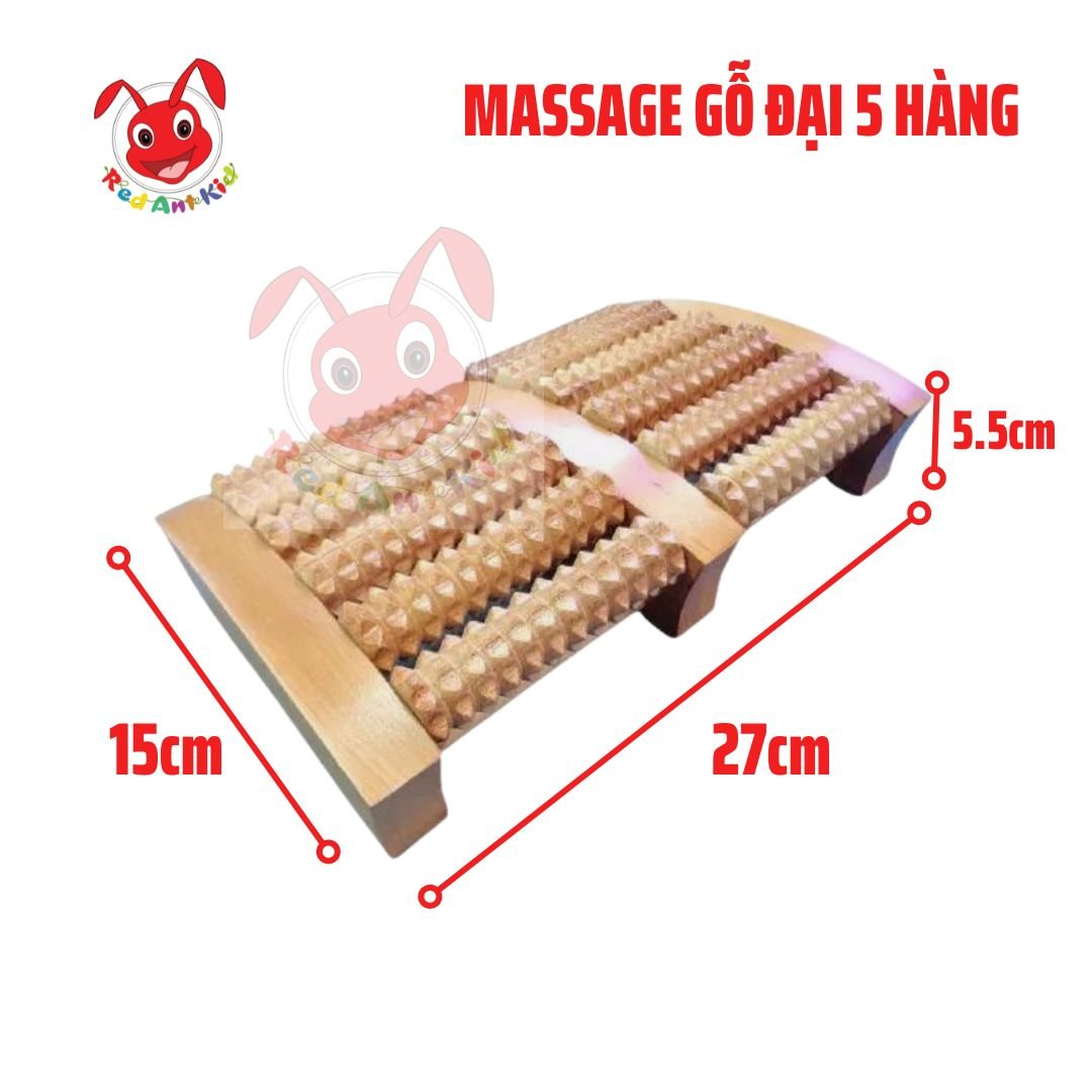 Bàn lăn gỗ massage chân cở đại - giúp lưu thông máu thiết kế đơn giản, tiện lợi sử dụng.