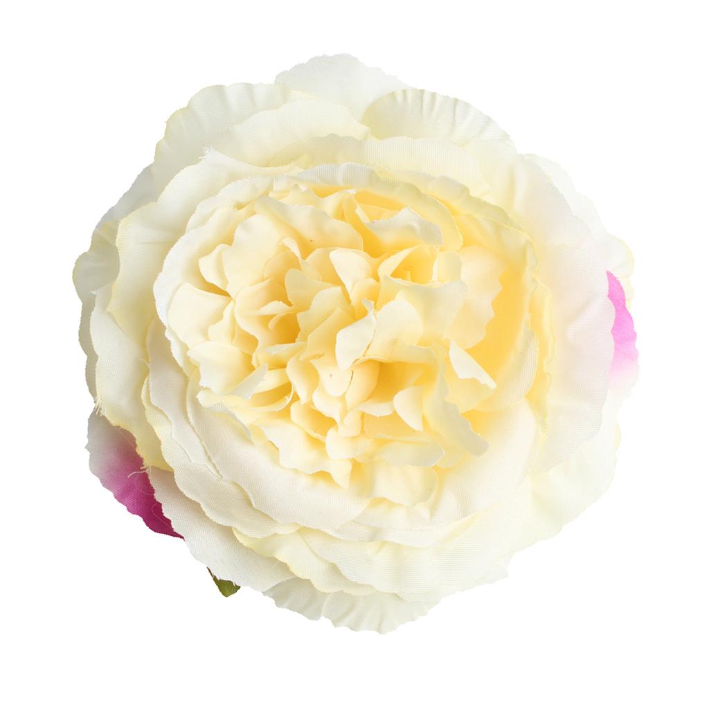 10 Pieces Artificial Silk Rose Flower Head Home Wedding Decor Champagne