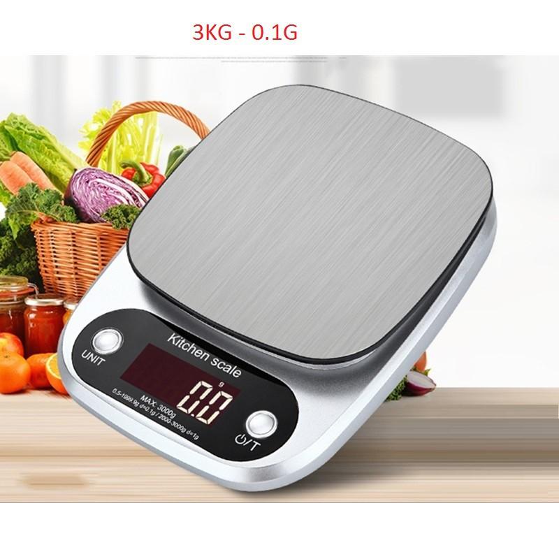 Cân điện tử thực phẩm dùng trong nhà bếp cân được từ 0,1g-3kg Ebanner