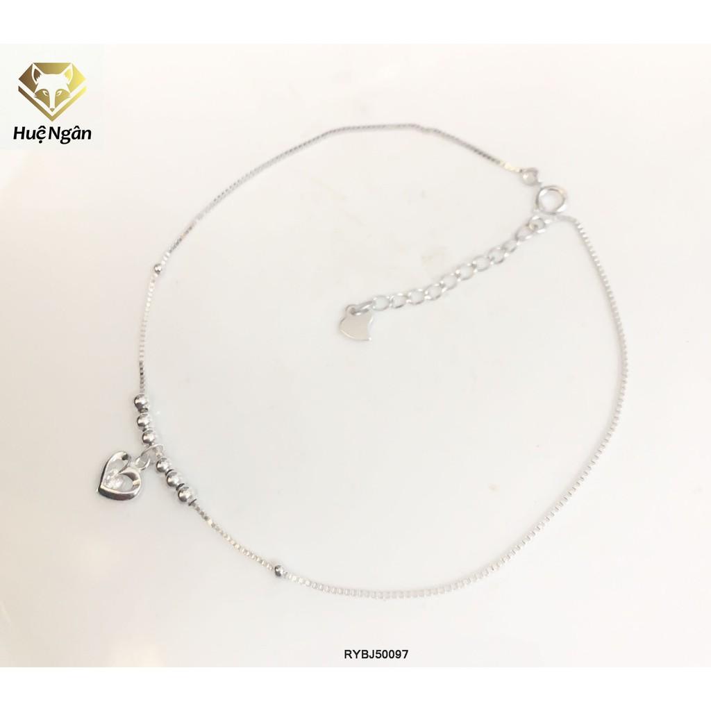 Lắc chân bạc Ý 925 Huệ Ngân - Tim xinh RYBJ50097