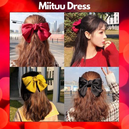 Kẹp tóc nơ lụa phong cách Hàn Quốc dễ thương cho nữ bản đẹp Miituu NLHQ