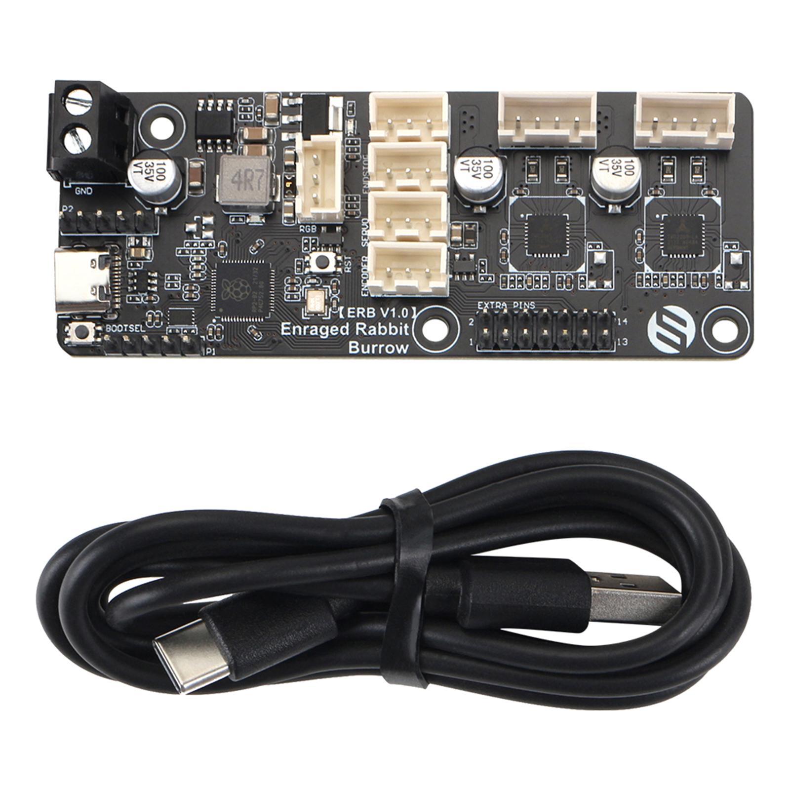 ERB Board 91Mmx35mm V1.0 Motherboard 3D Printer Parts Feeder Board with USB Cable