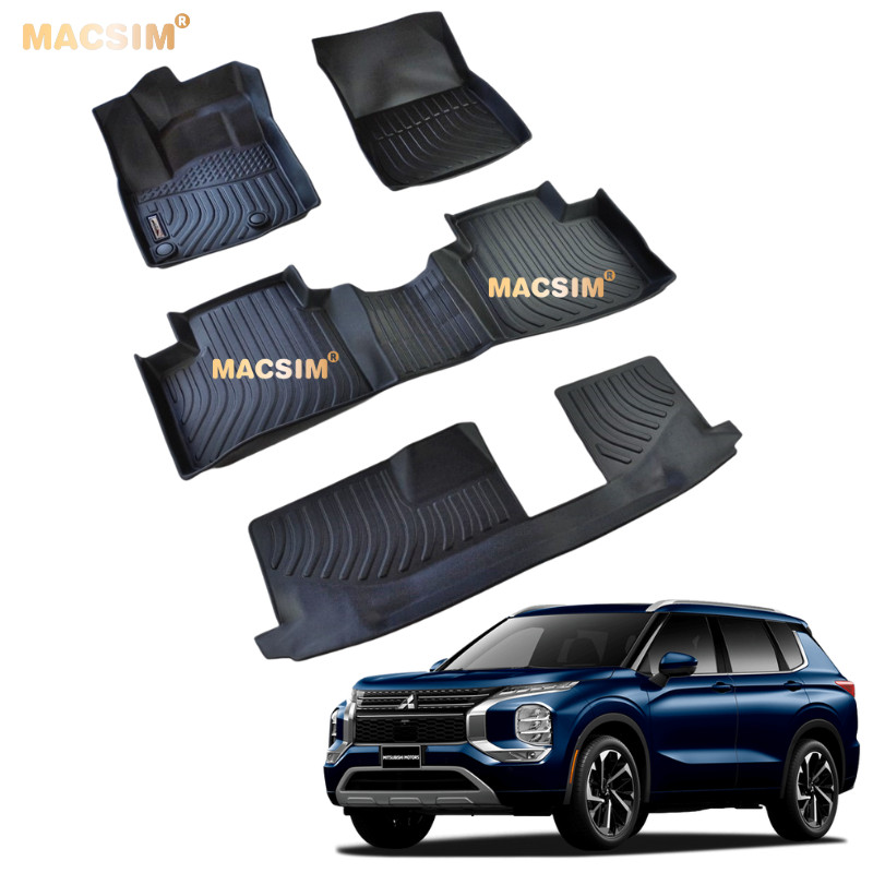 Thảm lót sàn xe Mitsubishi Outlander 2023+ nhãn hiệu Macsim- 3 hàng ghế