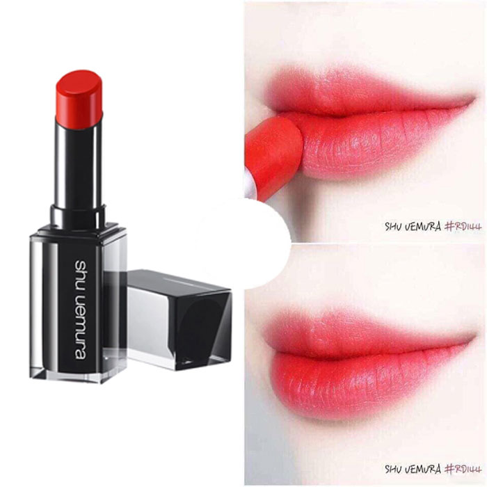 Son Shu Uemura Rouge Unlimited Matte M RD 144 Màu Đỏ Tươi Ánh Cam (Chất Son Lì)