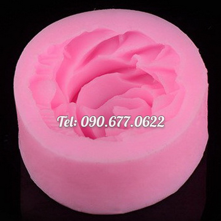 Khuôn silicone làm rau câu hoa hồng xoáy - Mã số 1259