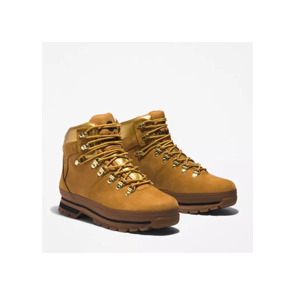 Timber.land Euro Hiker Waterproof Hiking Boots, Boots da nam nữ chống nước, giày da dã ngoại cao cấp màu Wheat Nubuck/Gold