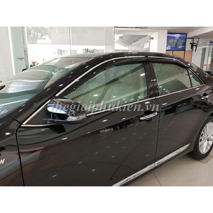 Bộ vè che mưa Toyota Camry 2012-2018 chỉ mạ Crom cao cấp