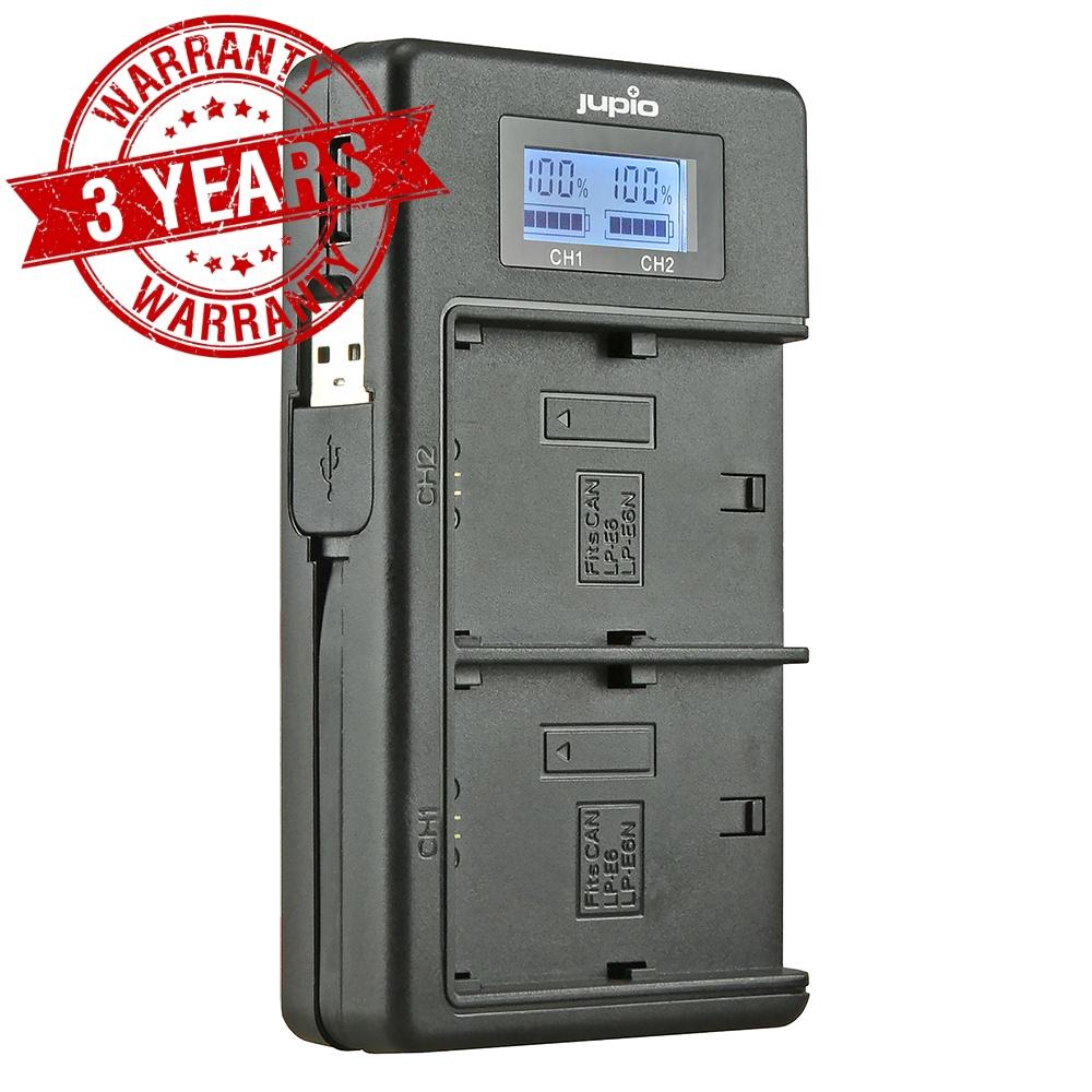 Sạc đôi pin máy ảnh hàng chính hãng Jupio LP-E6 / LP-E6N / LP-E6NH
