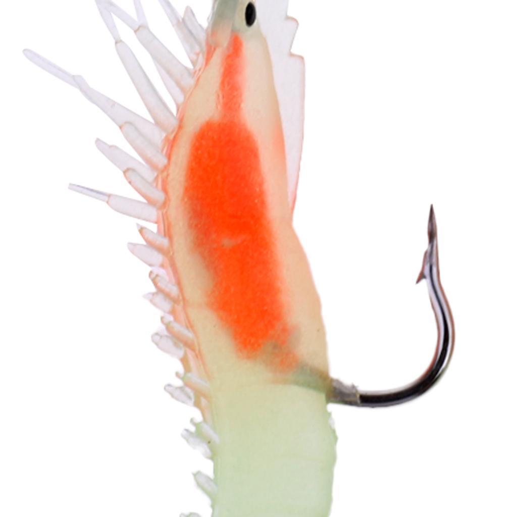 5Pcs Creative Shrimp Style Soft Prawn Sea Fishing Lure Simulation Hook Baits