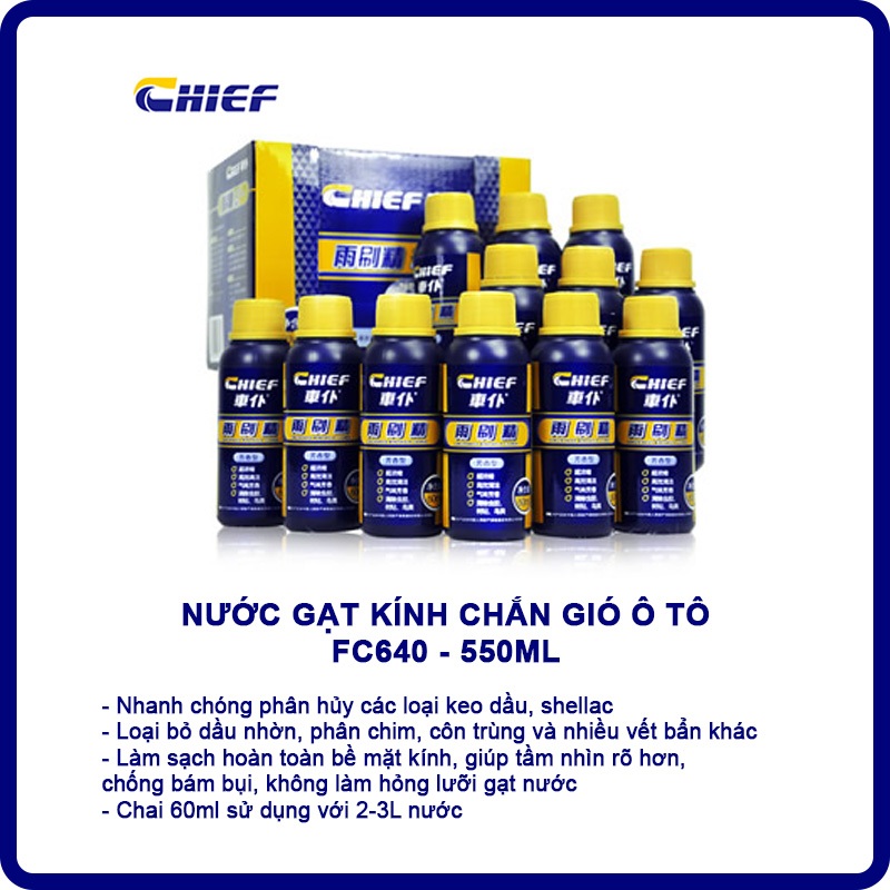 Nước rửa kính chắn gió cho xe ô tô - Chief ES009 Dung tích 60ml