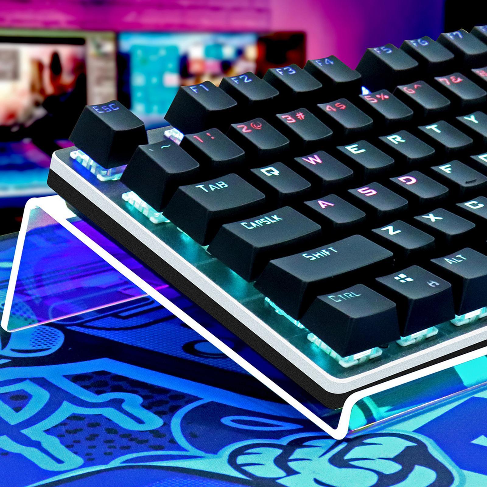 PC Keyboard Stand Acrylic Tilted Computer Keyboard Holder, Clear Keyboard Storage Durable ,3mm Thickness Keyboard Tray Holder for Study ,Office