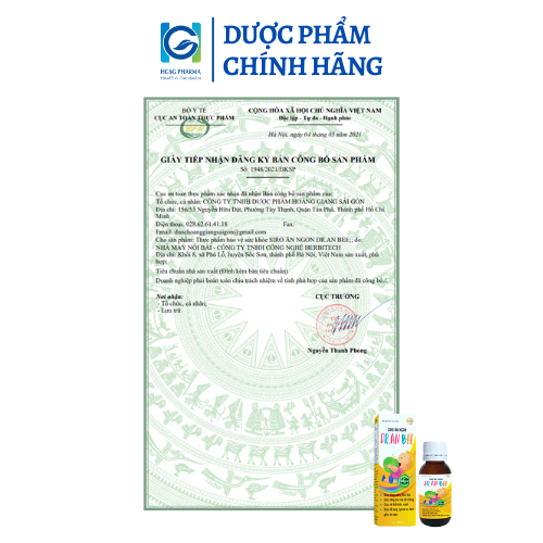 Giúp bé ăn ngon tiêu hoá tốt SIRO ĂN NGON DR. AN BEE