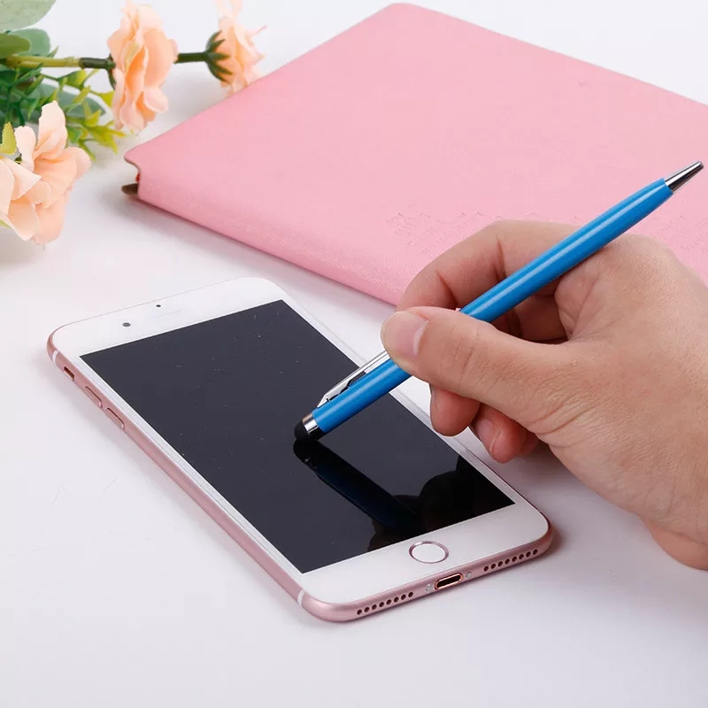 Combo 2 Bút Cảm Ứng Điện Thoại Đa Năng Touch Pen ( Tiện Lợi Thông Minh Cao Cấp Sử dụng cho Màn Hình Ipad iPhone Tablet Android Phone , Viết được có mực bi) Màu Ngẫu Nhiên