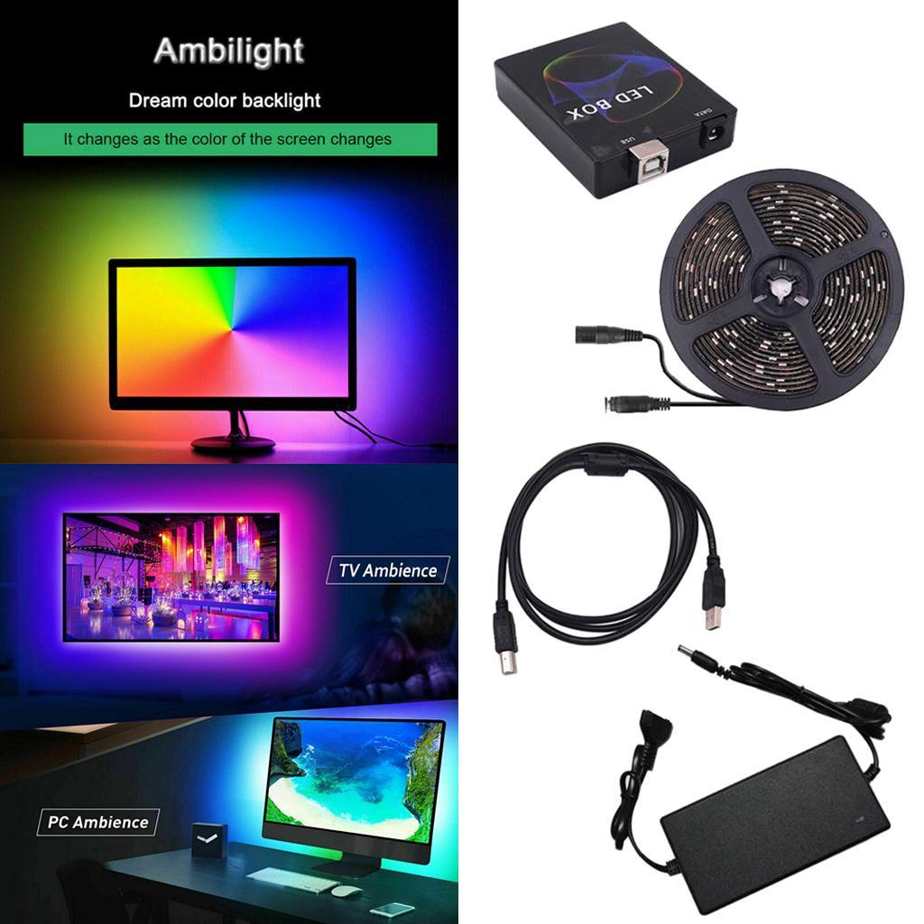 5050 LED Strip Lights with Remote Controller for TV Kitchen Desk Decor 1m