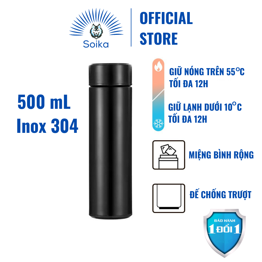 Bình Giữ Nhiệt SOIKA SB04500 Bằng Thép Không Gỉ Inox 304 500ml Nhiều Màu