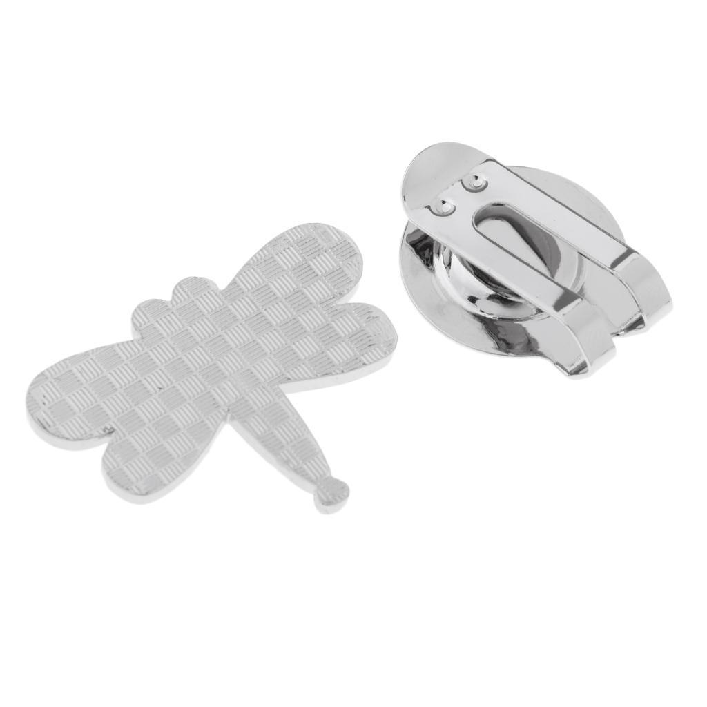 Alloy Golf Crystal Hat Cap Clip with Magnetic Detachable Ball Marker Crystal Dragonfly Shape for Ladies