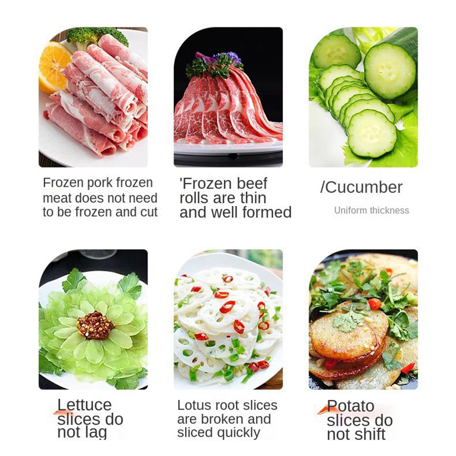 Manual Meat Slicer Household Stainless Steel Cutting Slicing Machine Chicken Lamb Herb Pastry Cutter for Home Cooking