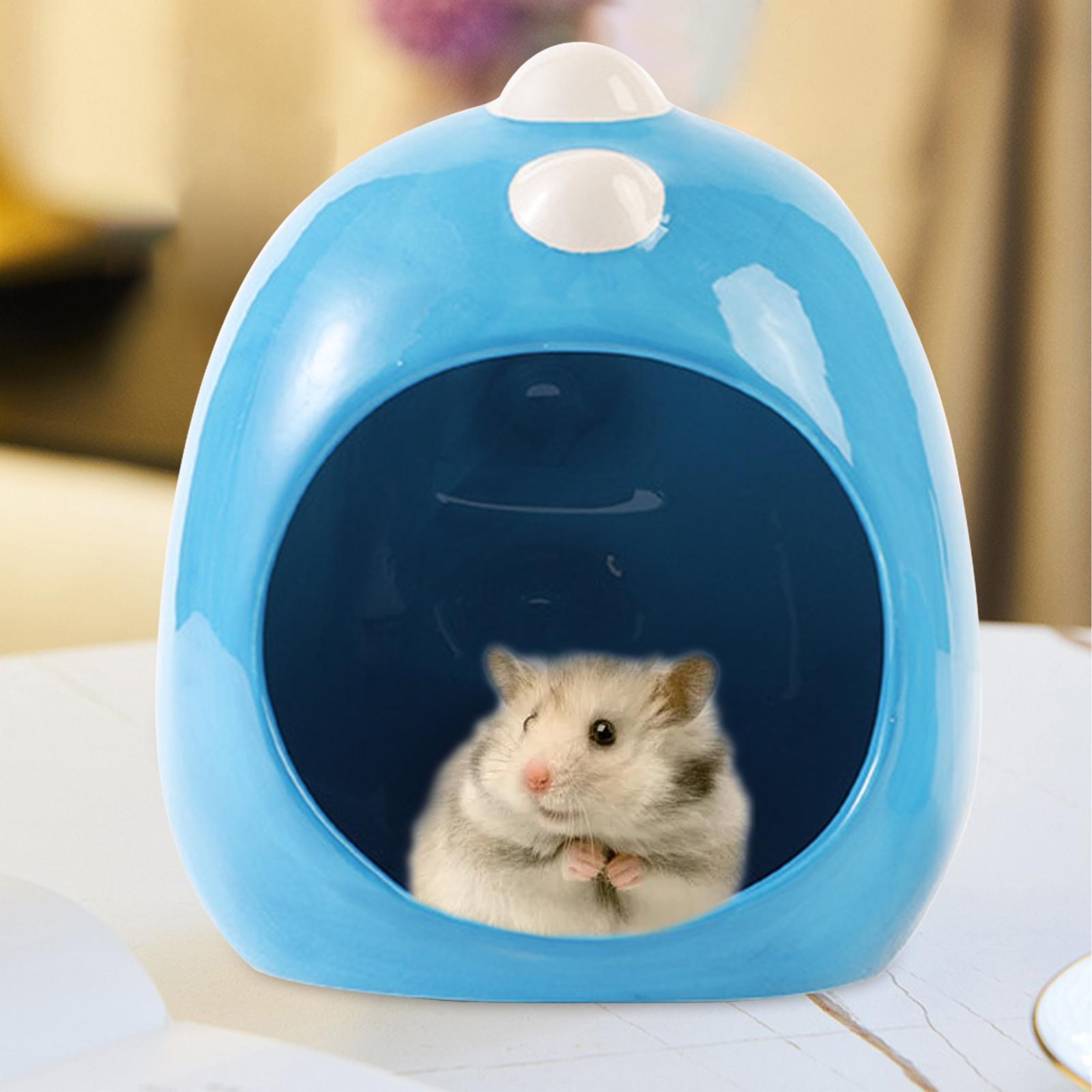 Ceramic Hamster House Hut Cave Cage Summer Cool Small Animals Mini Bed